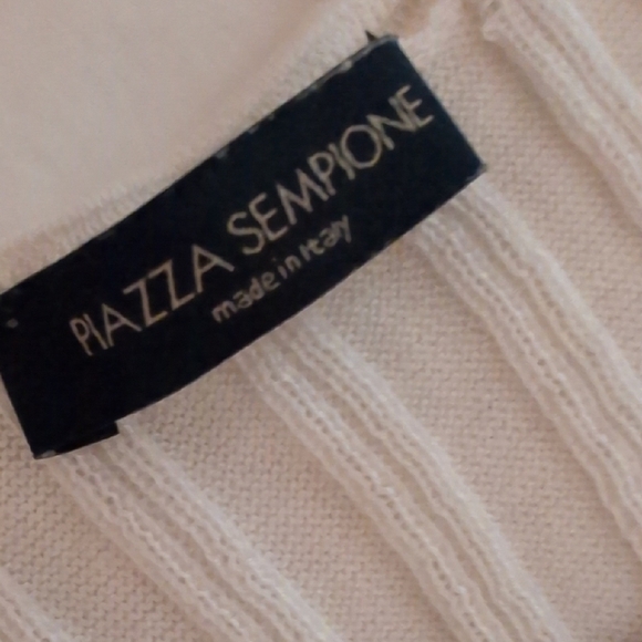 Piazza Sempione White Knit Sleeveless Dress - Picture 2 of 8